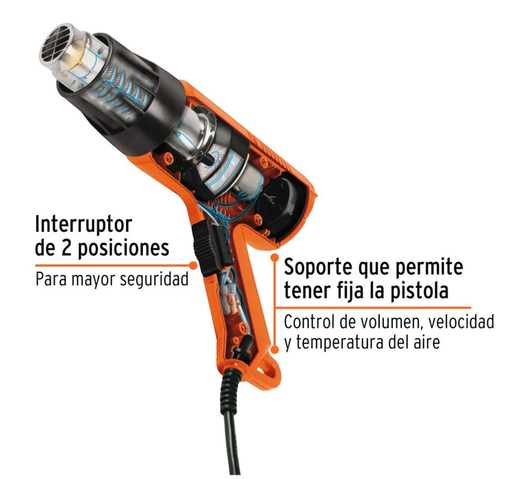 Pistola calor truper 1.500 w
